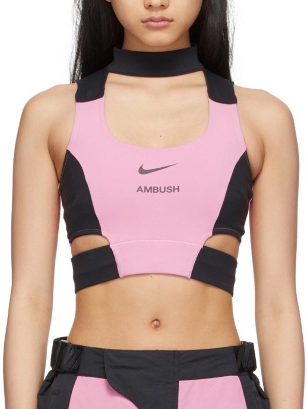 Nike x Ambush Crop Cut-out Tank Top — magic flamingo/black (size large) - Picture 8 of 8